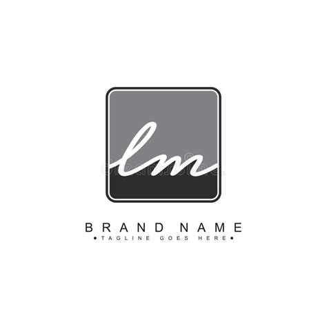 Initial Letter Lm Logo Minimal Business Logo In Signature Stock