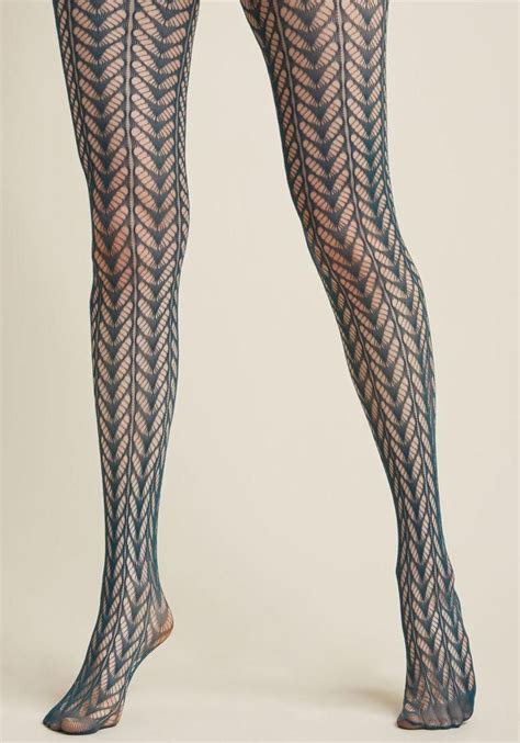 Modcloth Modcloth Motif Maven Tights In Teal Tights