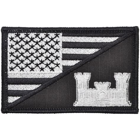 Army Collectibles 2 Pieces Tactical Usa Flag Patch Black Gray Velcro