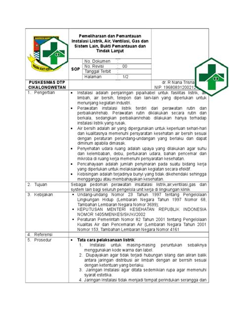 Kebutuhan bahan untuk kegiatan pemeliharaan peralatan panel listrik dan switchgear dan perlengkapannya. 8.5.1.2. Pemeliharaan Dan Pemantauan Instalasi Listrik ...