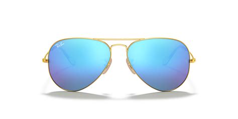 ray ban rb3025 aviator flash lenses 58 blue flash and gold