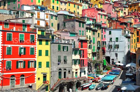 Riomaggiore Fisherman Villageis One Of Five Famous Colorful Villages Of