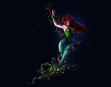 1080p Free Download Poison Ivy Art Fantasy Woman Hd Wallpaper