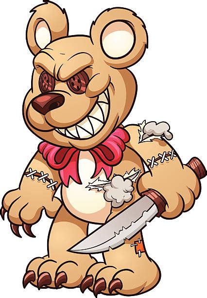 Cartoon Of A Evil Teddy Bear Illustrations Royalty Free Vector