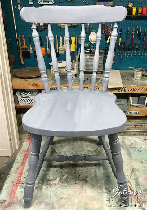 Chair Spindles After First Coat Of Chalk Paint Done The Easy Way The