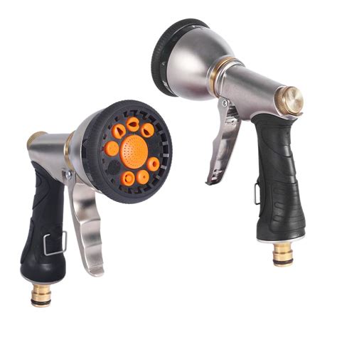 Buy Simumu Garden Hose Nozzle Heavy Duty Metal Spray Gun With Full Brass Nozzle