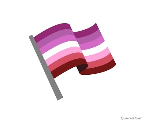 Lesbian Pride Waving Flag By Queerest Gear Redbubble