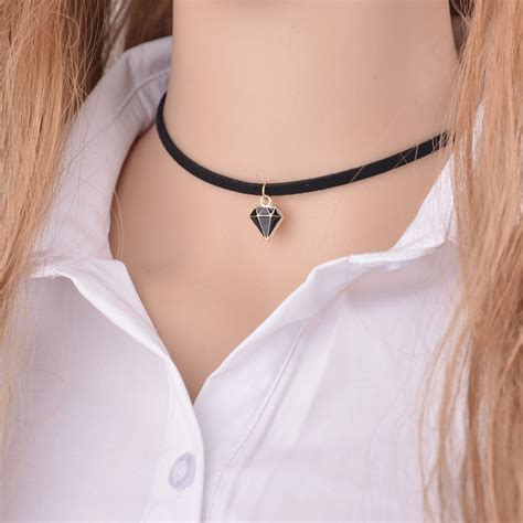 Cute Romantic Women Jewelry Accessories Black Velvet Choker Necklace Geometric Necklace Women