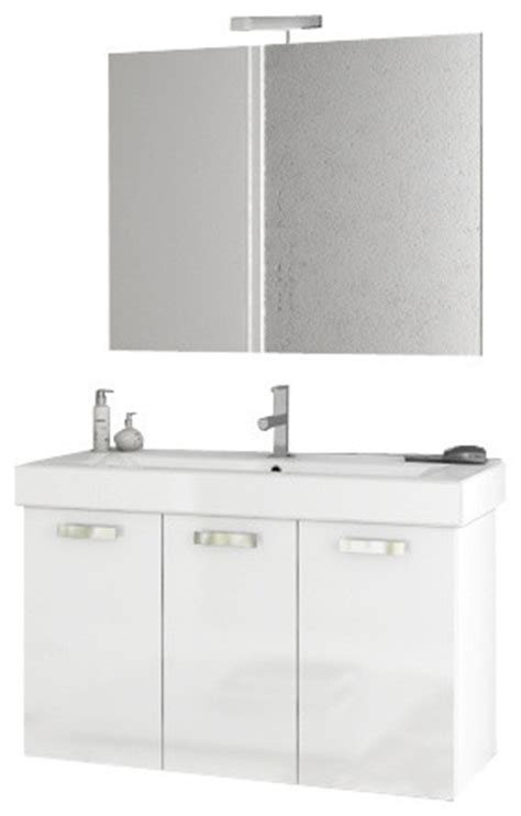 Standing at a proud and tall 40 inches, this distinguished bathroom vanity may just be what you're looking for. 40 Inch Glossy White Bathroom Vanity Set - Modern ...