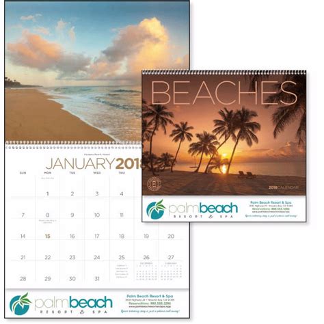 Promotional Beaches Wall Calendar