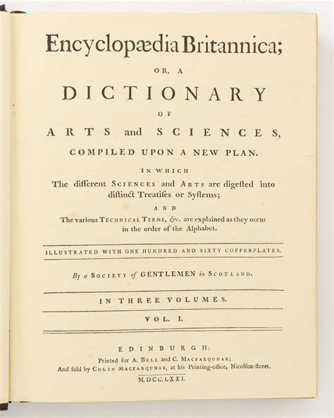 Encyclopaedia Britannica Or A Dictionary Of Arts And Sciences Compiled