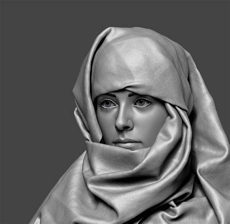 Hijab Eugene Fokin Sculpting Digital Sculpture 3d Art Sculpture