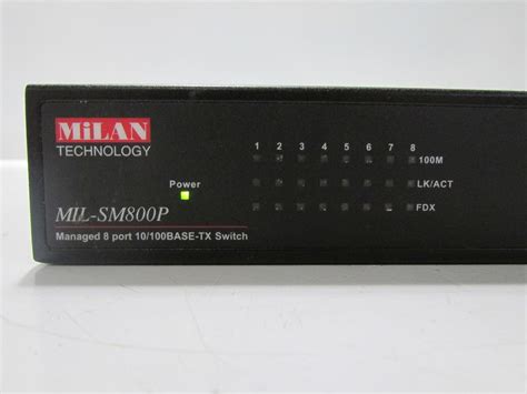 Milan Mil Sm800p Managed 8 Port 10100 Base Tx Switch Premier