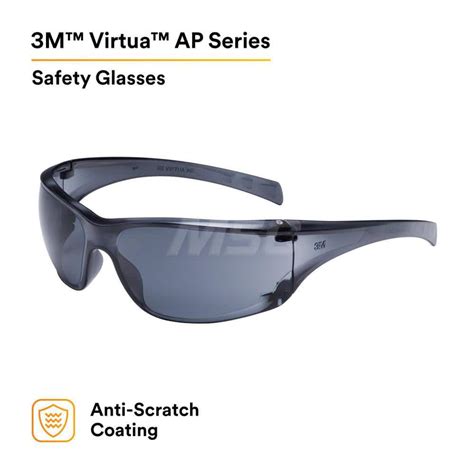 3m safety glass anti fog and scratch resistant polycarbonate gray lenses frameless uv