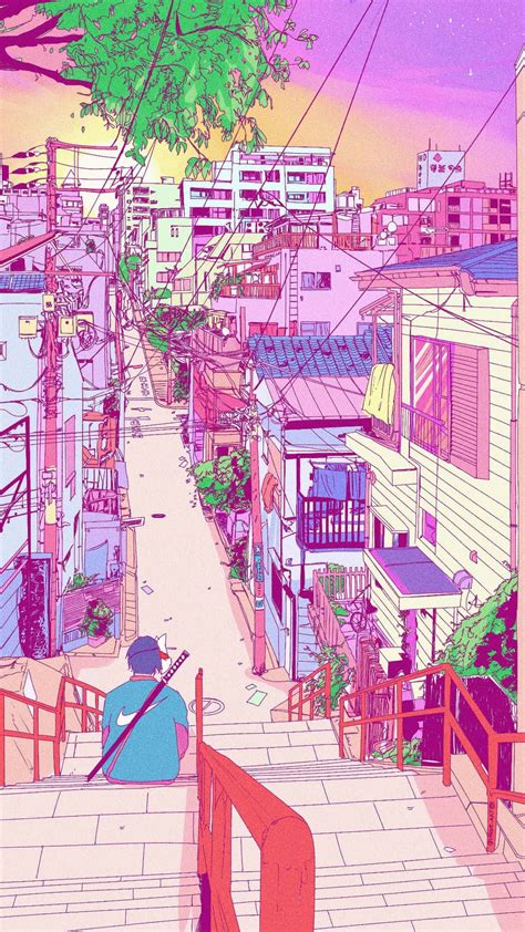 Download Pink Aesthetic Anime Phone Wallpaper