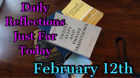 Daily Reflections Just For Today February Th Youtube