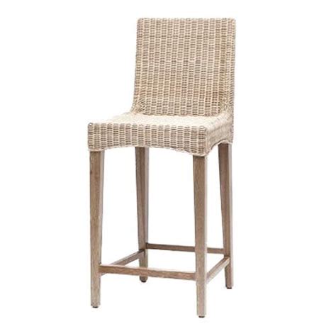 The chairs feature a thick rattan pole. Made Goods Mallory Counter/Bar Stool - White | Wicker ...