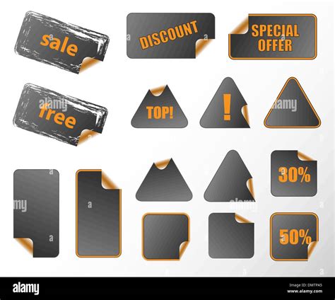 Collection Of Promotion Vector Labels Different Shapes Easy To Stock