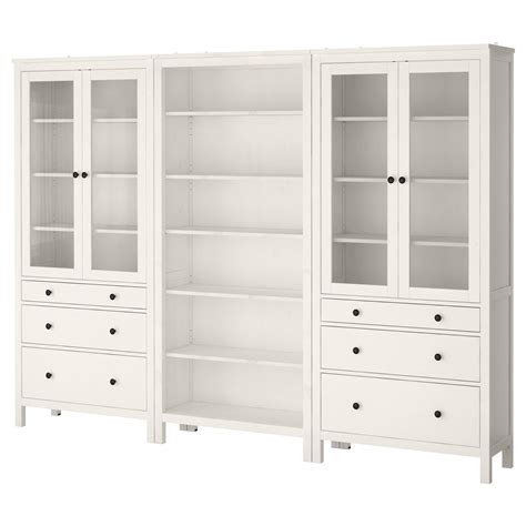 Ikea Hemnes White Stain Storage Combination W Doorsdrawers Living