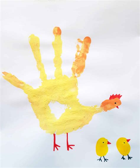 How To Make Your Own Handprint Chicken Craft For Kids