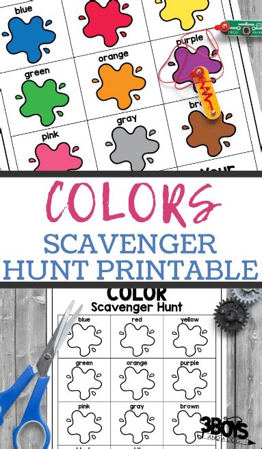 Color Scavenger Hunt Free Homeschool Deals