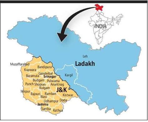Maps Of Uts Of Jk Ladakh Released Map Of India Depicting New Uts Images