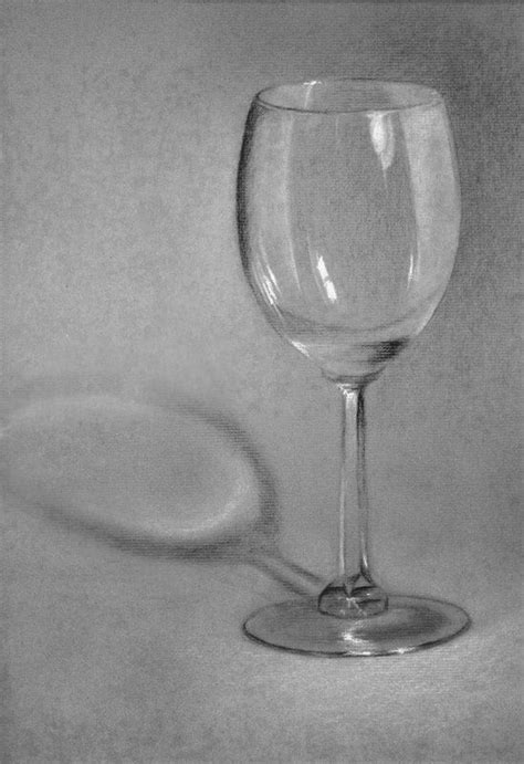Wine Glass Pencil Drawing