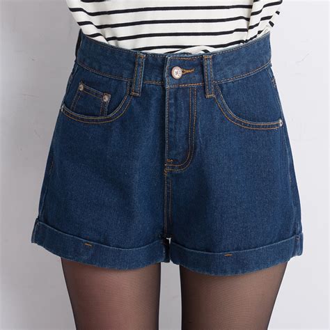 Plus Size Vintage Summer Cheap High Waist Short Jeans Casual Woman