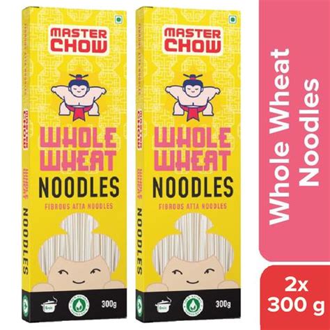 Buy Masterchow Whole Wheat Hakka Noodle Thin 100 Atta Vegetarian High Quality Flour Online