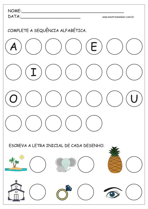 Atividade Pronta Alfabeto E Numerais Atividades Com O Alfabeto Pdmrea Images And Photos Finder