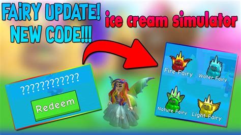 So many delicious flavors to get and to mix together with this homemade game! *FAIRY UPDATE CODE* ROBLOX ICE CREAM SIMULATOR - YouTube