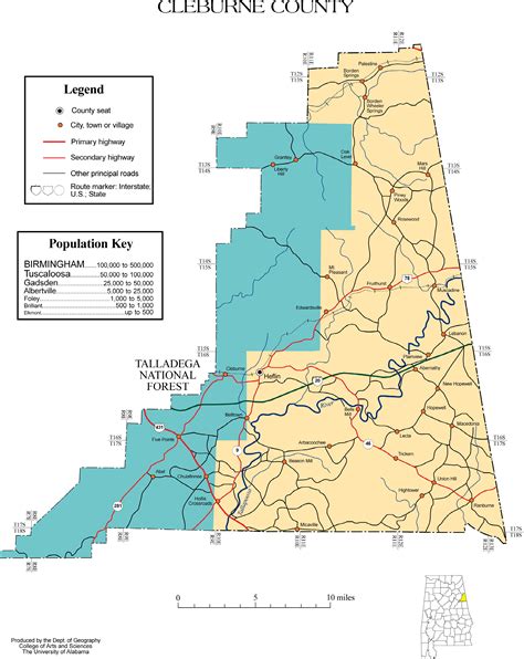 Maps Of Cleburne County