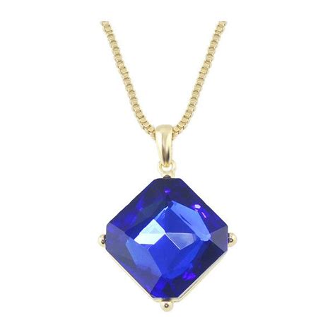 Long Blue Imitation Gemstone Stone Necklace 549 Liked On Polyvore