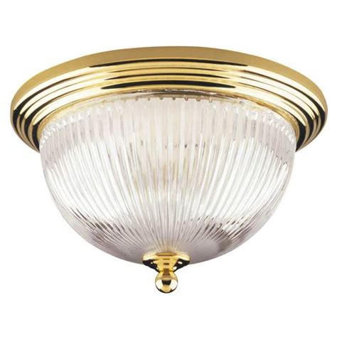 Searchlight traditional flush ceiling light in antique brass finish with bevelled glass 8235ab. Westinghouse 66282 - 2 Light Polished Brass Ceiling Light ...