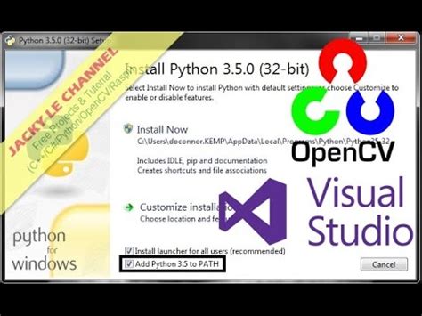 Install Opencv Numpy Scipy For Python And Visual Studio Opencv For