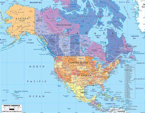 Free Printable Map Of North America Rivers In Pdf North America Map North America America