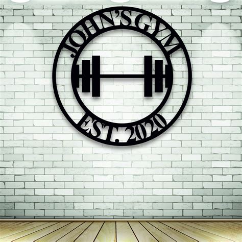Gym Sign Personalized Home Gym Sign Custom Metal Gym Sign Etsy