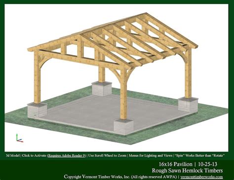 Plans Perspectives And Elevations Of Timber Pavilions Timber Frame
