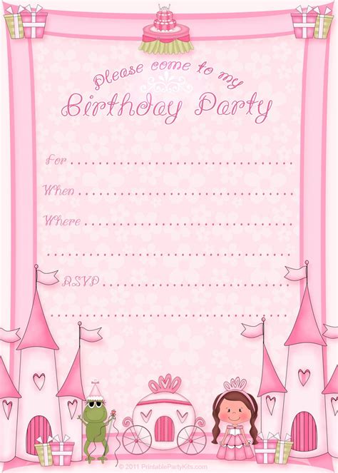Princess Birthday Invitations Princess Birthday Party Invitations