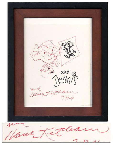 Lot Detail Hank Ketcham Signed Sketch Of Dennis The Menace