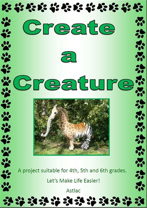 Create A Creature An Adaptation Project Teach In A Box Animal