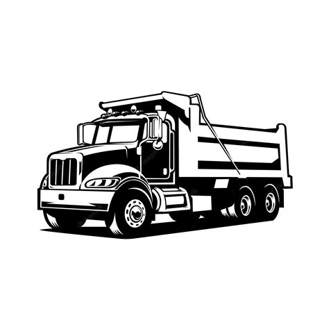 Dump Truck Clipart Black And White