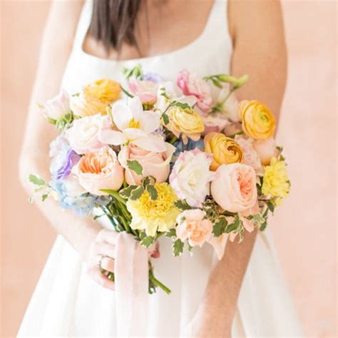 Pastels Bridal Bouquet Kit Diy Wedding Flowers Flower Moxie