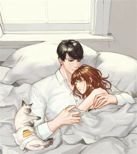 Hugging Sleeping Couple Anime Couple Cuddling And Romance Anime