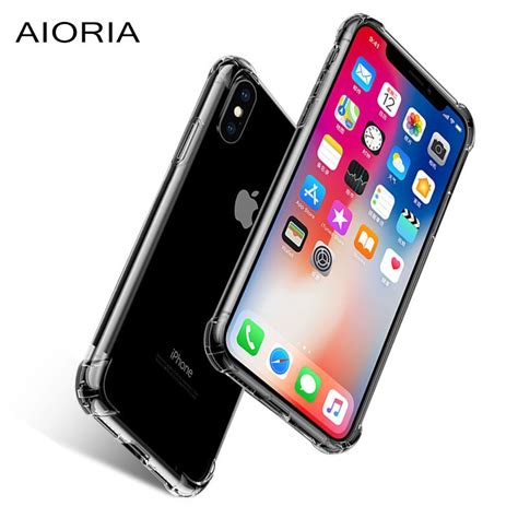 Aioria Shockproof Case For Iphone X 58inch Soft Tpu Clear Design 12mm