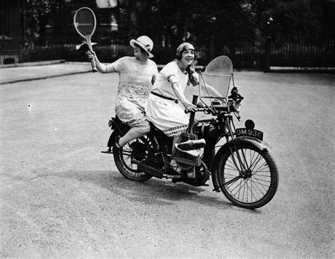 Cool Girls Riding Their Motorbikes Vintage Pre War Photos Of Women And