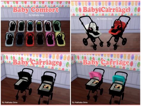 Детские коляски и люлька Baby Comfort And Carriage By Nathalia Sims