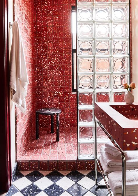 Blush Bathroom Bathroom Red Bathroom Interior Bathroom Decor Hotel