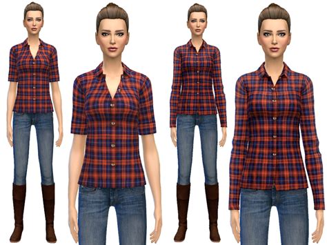 The Sims Resource Classic Plaid Shirts