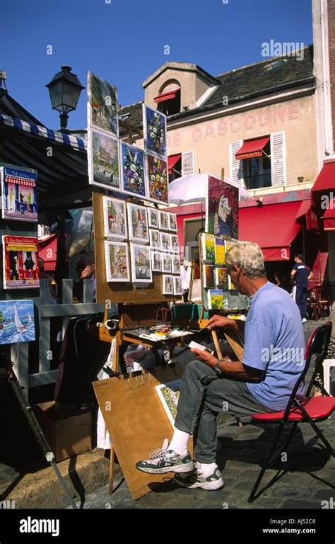 Artist Place Du Tertre Montmartre Paris France Stock Photo Alamy